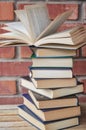 Big Books. Open book on an stack of books. Books Royalty Free Stock Photo