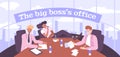 Big Boss Office Flat Background