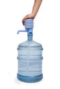 Big bottle of water with pump isolated Royalty Free Stock Photo