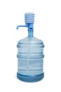 Big bottle of water with pump isolated Royalty Free Stock Photo