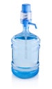 Big bottle of water with pump isolated on white background Royalty Free Stock Photo