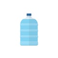 Big bottle waterfor cooler in flat style isolated on whitebackground. Royalty Free Stock Photo