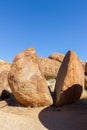 Big Boulders Split in Two, devil marbels, northern territory, australia Royalty Free Stock Photo
