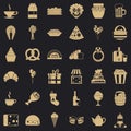 Big bounty icons set, simple style Royalty Free Stock Photo