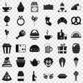 Big bounty icons set, simple style Royalty Free Stock Photo