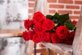 Big bouquet red roses Royalty Free Stock Photo