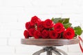 Big bouquet red roses Royalty Free Stock Photo