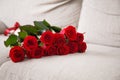 Big bouquet red roses Royalty Free Stock Photo