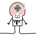 Big Brain Man - technologic human Royalty Free Stock Photo