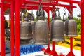 Big brass bell in Thai Temple Royalty Free Stock Photo