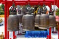 Big brass bell in Thai Temple Royalty Free Stock Photo