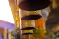 Big brass bell in Thailand temple Selective focus Royalty Free Stock Photo