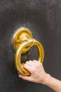 Big brass knock-ring