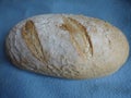 Beautiful big bread in blue background Royalty Free Stock Photo