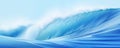 Big breaking blue ocean wave. Surfing summer wave banner Royalty Free Stock Photo