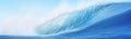 Big breaking blue ocean wave. Surfing summer wave banner Royalty Free Stock Photo