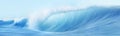 Big breaking blue ocean wave. Surfing summer wave banner Royalty Free Stock Photo