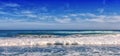 Big breaking Ocean wave on a black sandy beach on Pacific ocean Royalty Free Stock Photo