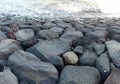 Big Breakwater rock at the beach