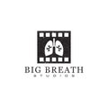 Big Breath Studio logo designs, Movie studio logo inspirations Royalty Free Stock Photo