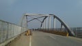 Big brige in made iron on the road way which looks surprise with sky
