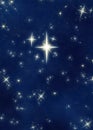 big bright and beautiful wishing or christmas star Royalty Free Stock Photo