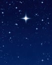 a big bright beautiful wishing star Royalty Free Stock Photo