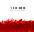 Big bright red blood grunge splash on white background Royalty Free Stock Photo