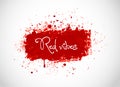 Big bright red blood grunge splash on white background Royalty Free Stock Photo