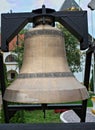 Big bronze bell in monastery in Serbia Royalty Free Stock Photo