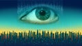 Big brother - concept electronic all-seeing eye, the technology of global surveillance