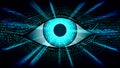 Big brother electronic eye concept, technologies for the global surveillance, security of computer systems and networks Royalty Free Stock Photo