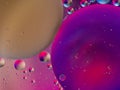 Big bubbles, bubbly oil and water abstract pattern, background. Royalty Free Stock Photo