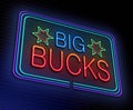 Big bucks concept. Royalty Free Stock Photo