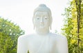 Big Budda peace statue isolated white outdoor Royalty Free Stock Photo