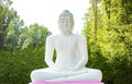 Big Budda peace statue isolated white outdoor Royalty Free Stock Photo