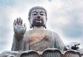 Big Buddha closeup statue in Hong Kong