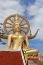 Big buddha in Koh Samui in Thailand sitting. Travelling in summer during corona Royalty Free Stock Photo