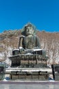 Big Buddha Monument of Sinheungsa Temple in Seoraksan National Park in korea.