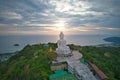 Big buddha Phuket Aerial view Cloudy Sunset Thailand Royalty Free Stock Photo