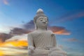 Big Buddha Phuket thailand. Big Buddha statue made of small white marble blocks is very beautiful Royalty Free Stock Photo