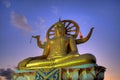 Big buddha on samui island at sunset Royalty Free Stock Photo