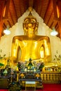 Big buddha statue in Si Khom Kham temple at Phayao province