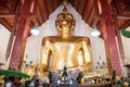 Big buddha statue in Si Khom Kham temple at Phayao province