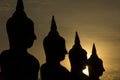 Big buddha statue in sunset background, Buddha statue in Thailand