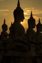 Big buddha statue in sunset background, Buddha statue in Thailand