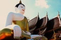 Big Buddha statue at the temple in Thailand.