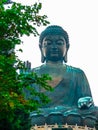 Big Buddha Statye. Po Lin Monastery, Lantau Island, Hong Kong Royalty Free Stock Photo