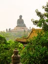 Big Buddha Statye. Po Lin Monastery, Lantau Island, Hong Kong Royalty Free Stock Photo