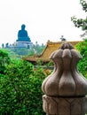 Big Buddha Statye. Po Lin Monastery, Lantau Island, Hong Kong Royalty Free Stock Photo